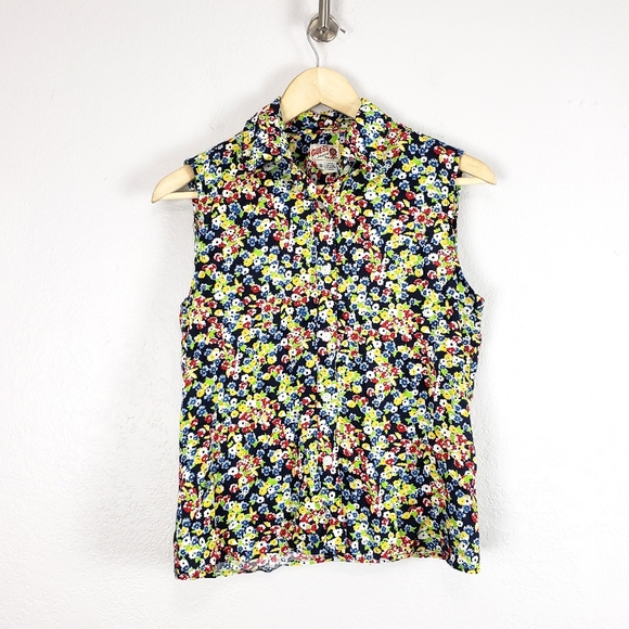 Vintage 90s Guess USA Floral Button Sleeveless Top - Picture 17 of 17